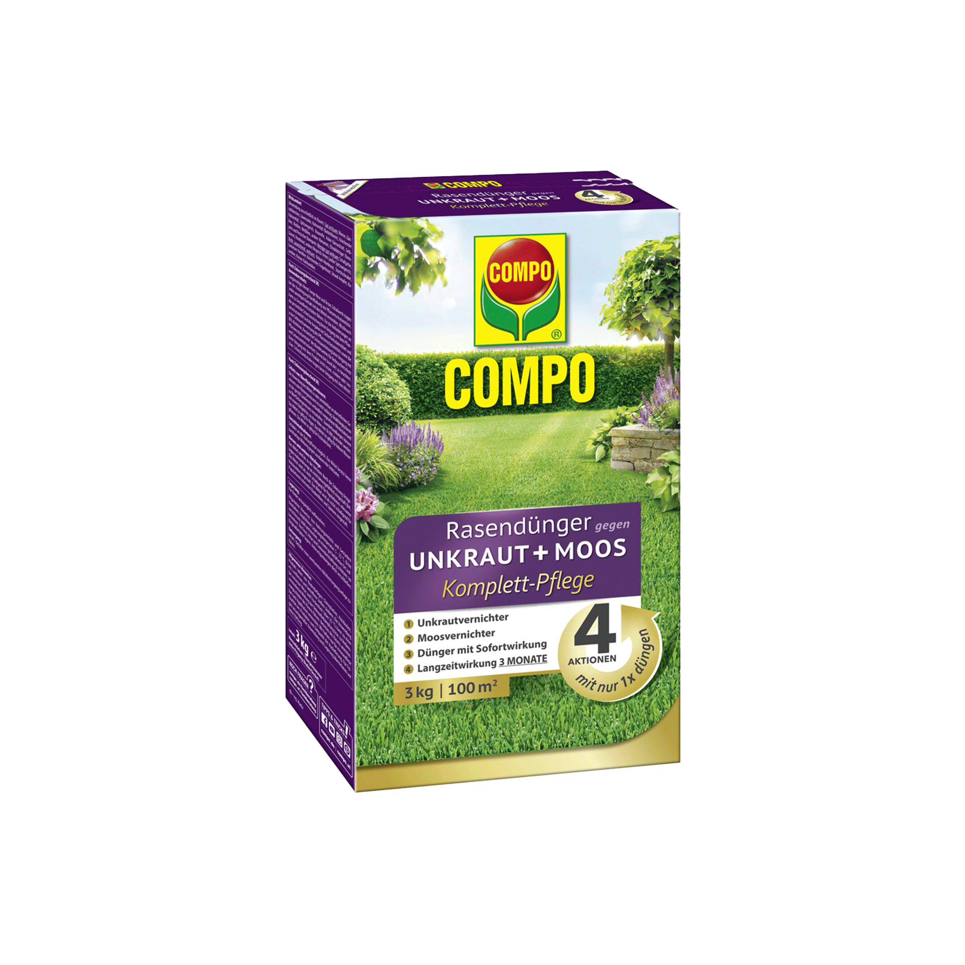 Compo Rasendnger gegen Unkraut und Moos | 3,75 kg | Wirksame  Unkrautbekmpfung und Rasenpflege