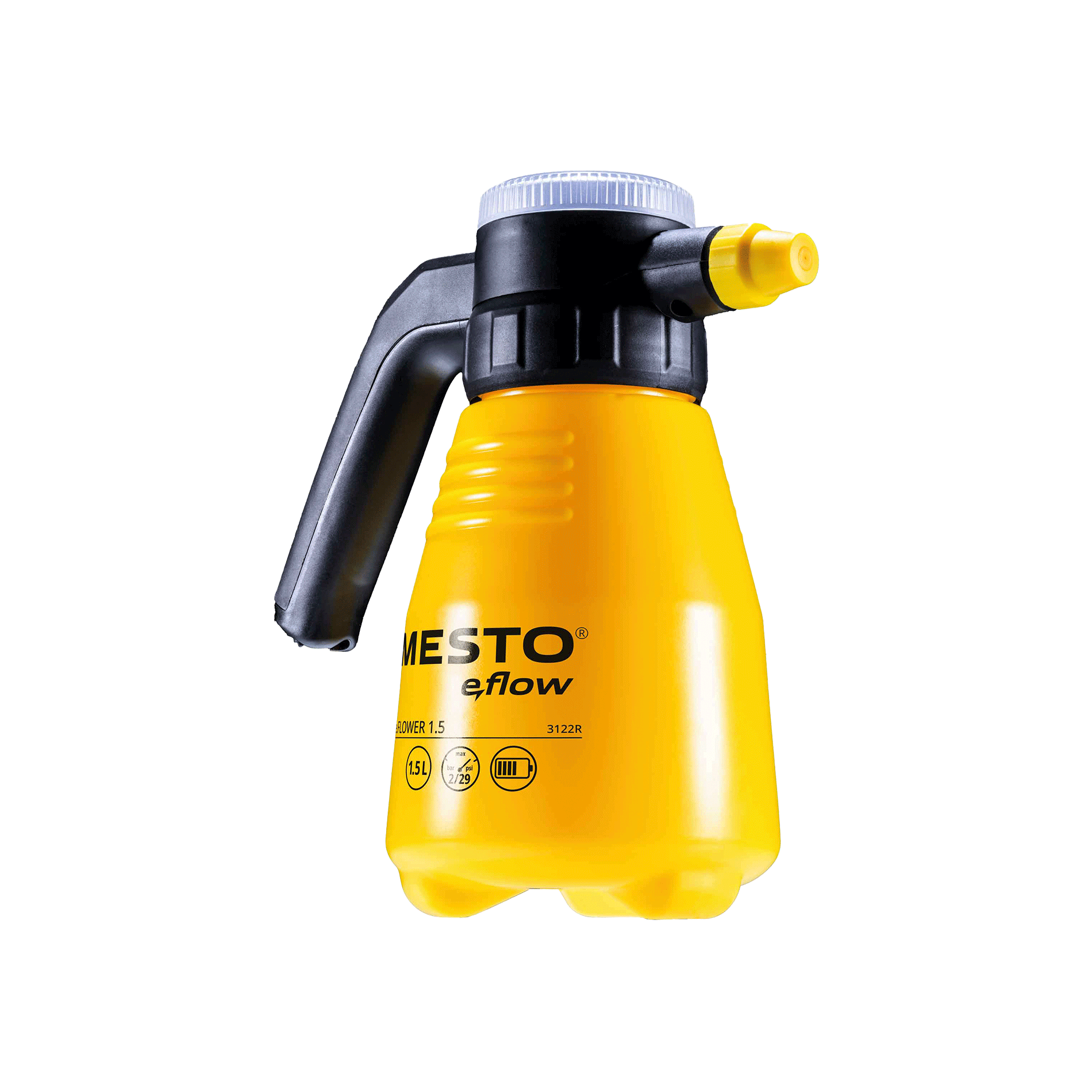 Mesto Sprühgeräte: e. FLOWER 1.5 L Akku-Drucksprühgerät 360° für mühelose Gartenbewässerung